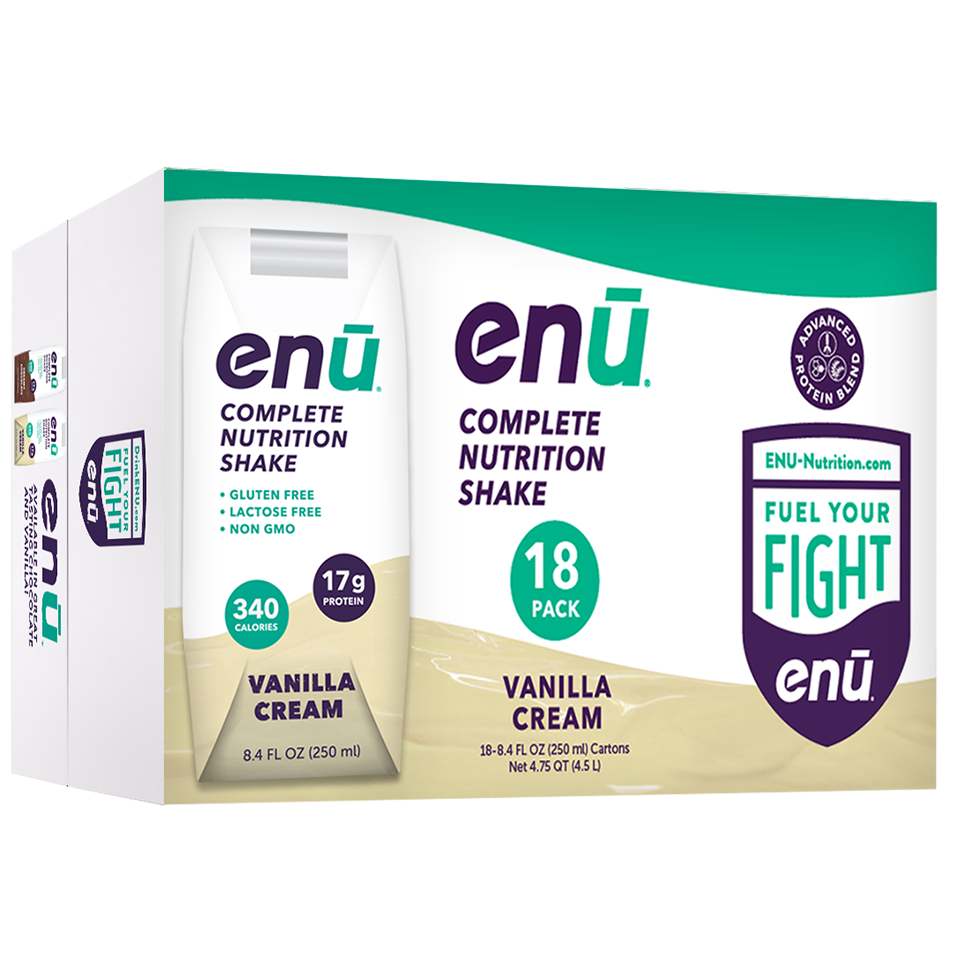 ENU Nutritional Shakes, Vanilla Cream, Pack of 18